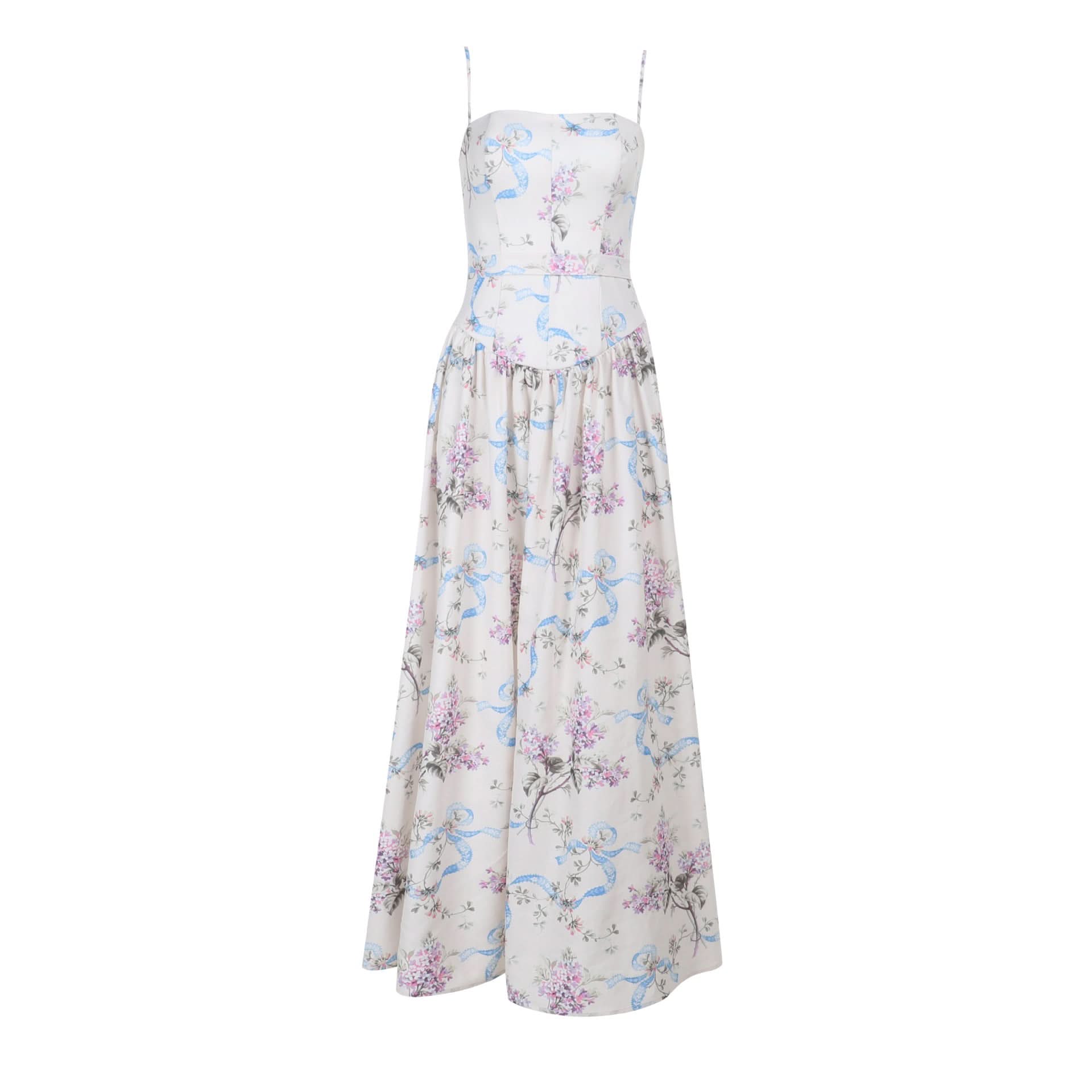 Ethereal Blooms & Ribbons Maxi Cami Dress - Your Chic Fall Getaway Essential