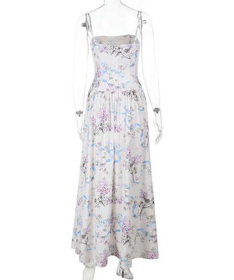 Ethereal Blooms & Ribbons Maxi Cami Dress - Your Chic Fall Getaway Essential