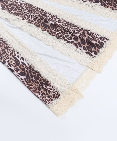 Siren Chic: Daring Leopard & Lace High Slit Maxi Dress - Your Fall & Holiday Party Statement