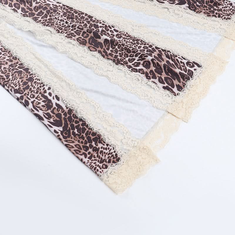 Siren Chic: Daring Leopard & Lace High Slit Maxi Dress - Your Fall & Holiday Party Statement