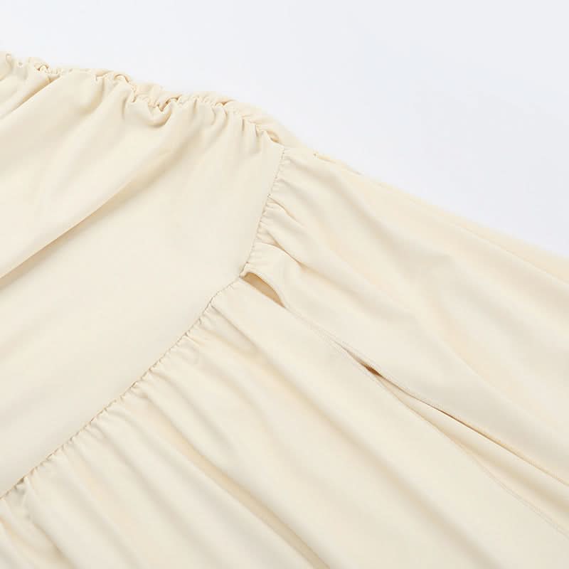 Effortless Chic Ruched Halter Maxi Dress – High Slit Elegance for Holiday Getaways & Special Occasions