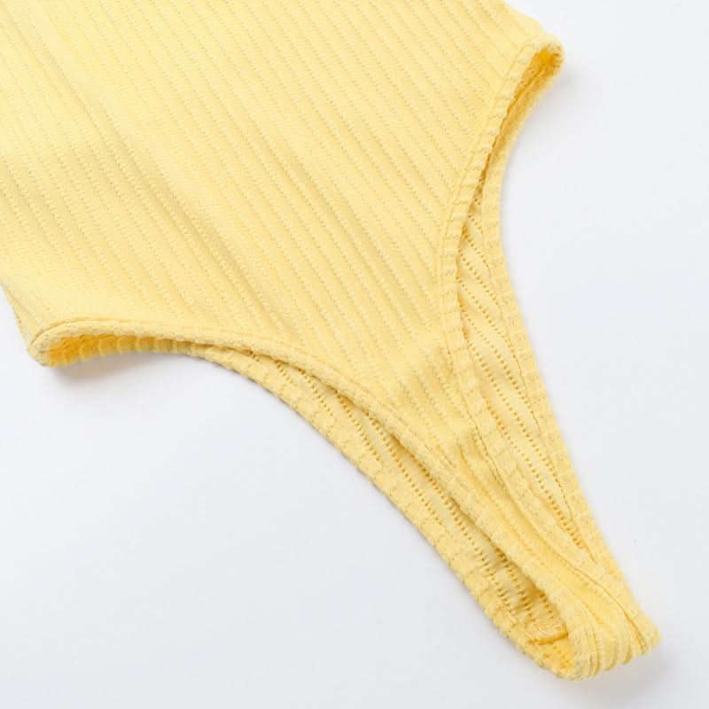 Buttery Soft Ribbed Knit Cami & Shorts Lounge Set - Yellow Comfort for Fall Cozy & Warm Getaways