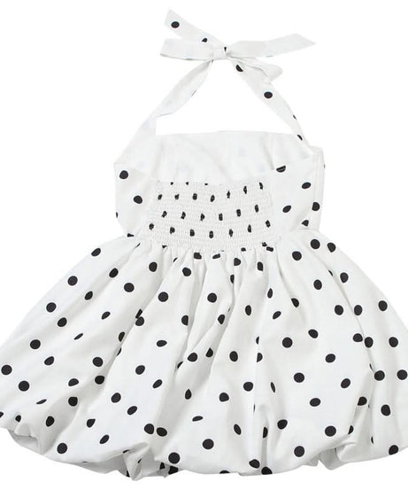 Chic Polka Dot Halter Bubble Hem Mini Dress - Your Fall & Holiday Party Essential!