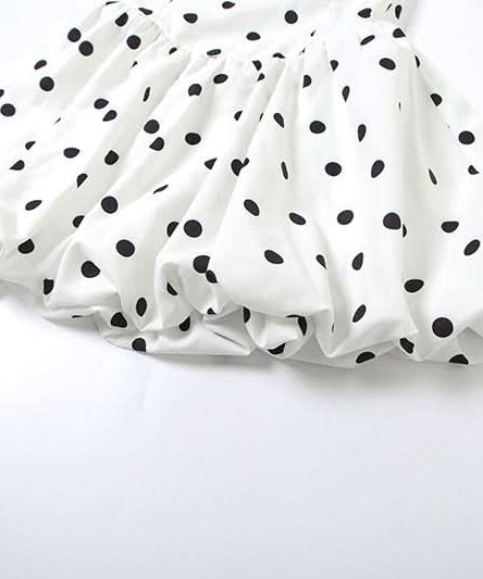 Chic Polka Dot Halter Bubble Hem Mini Dress - Your Fall & Holiday Party Essential!