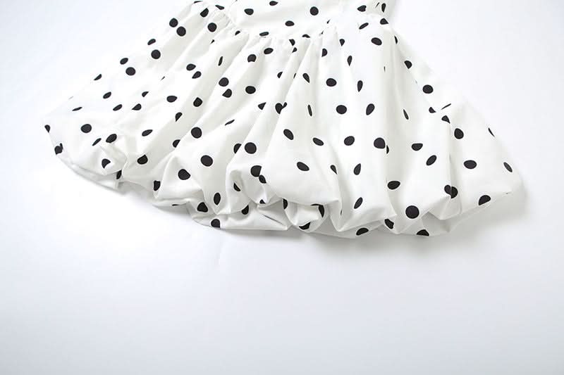 Chic Polka Dot Halter Bubble Hem Mini Dress - Your Fall & Holiday Party Essential!