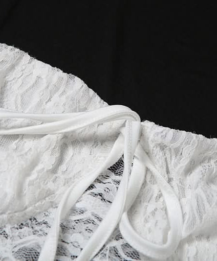 Angelic Allure White Lace Ruched Mini Dress - Halloween Ready & Holiday Party Perfect