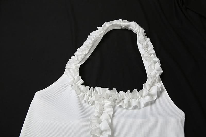 Dreamy Ruffle Halter & Shorts Set - Your Go-To for Cozy Chic & Sunny Escapes