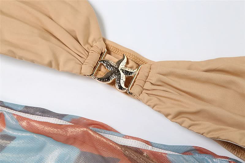 Fall Glam: Metallic Swirl Halter Cut-Out Maxi Dress - Head-Turning Event Style