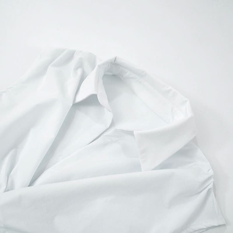 Effortless Chic Twist-Front Collared V-Neck Crop Top | Fall Style Staple