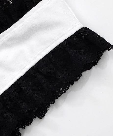 Fall Chic Square Neck Tank Top with Elegant Black Ruffle Lace Details