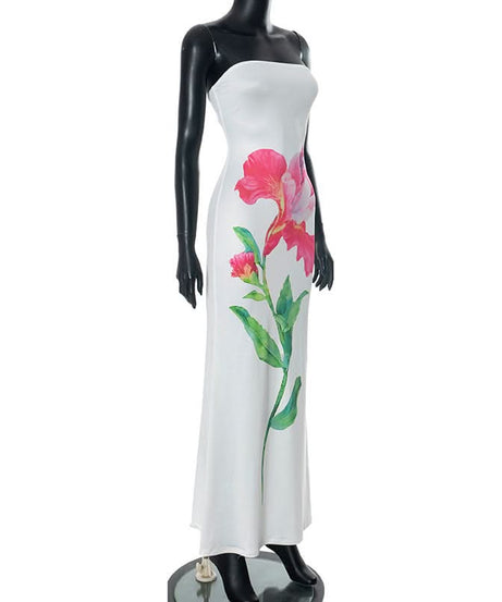 Vibrant Floral Tube Maxi Dress - Your Chic Essential for Fall Getaways & Resort Escapes
