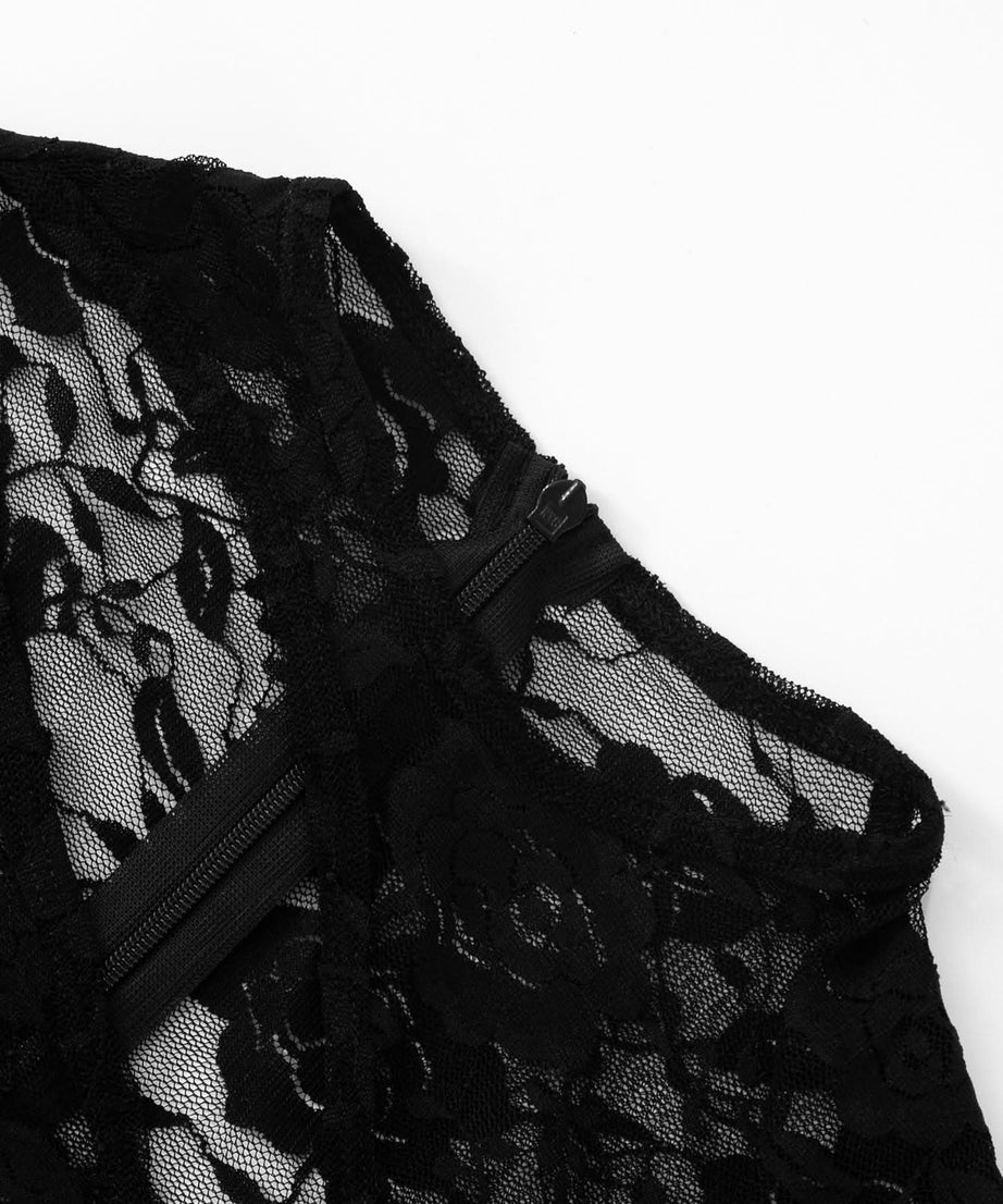 Bewitching Black Lace Cutout Romper - Daring Fall & Halloween Party Playsuit