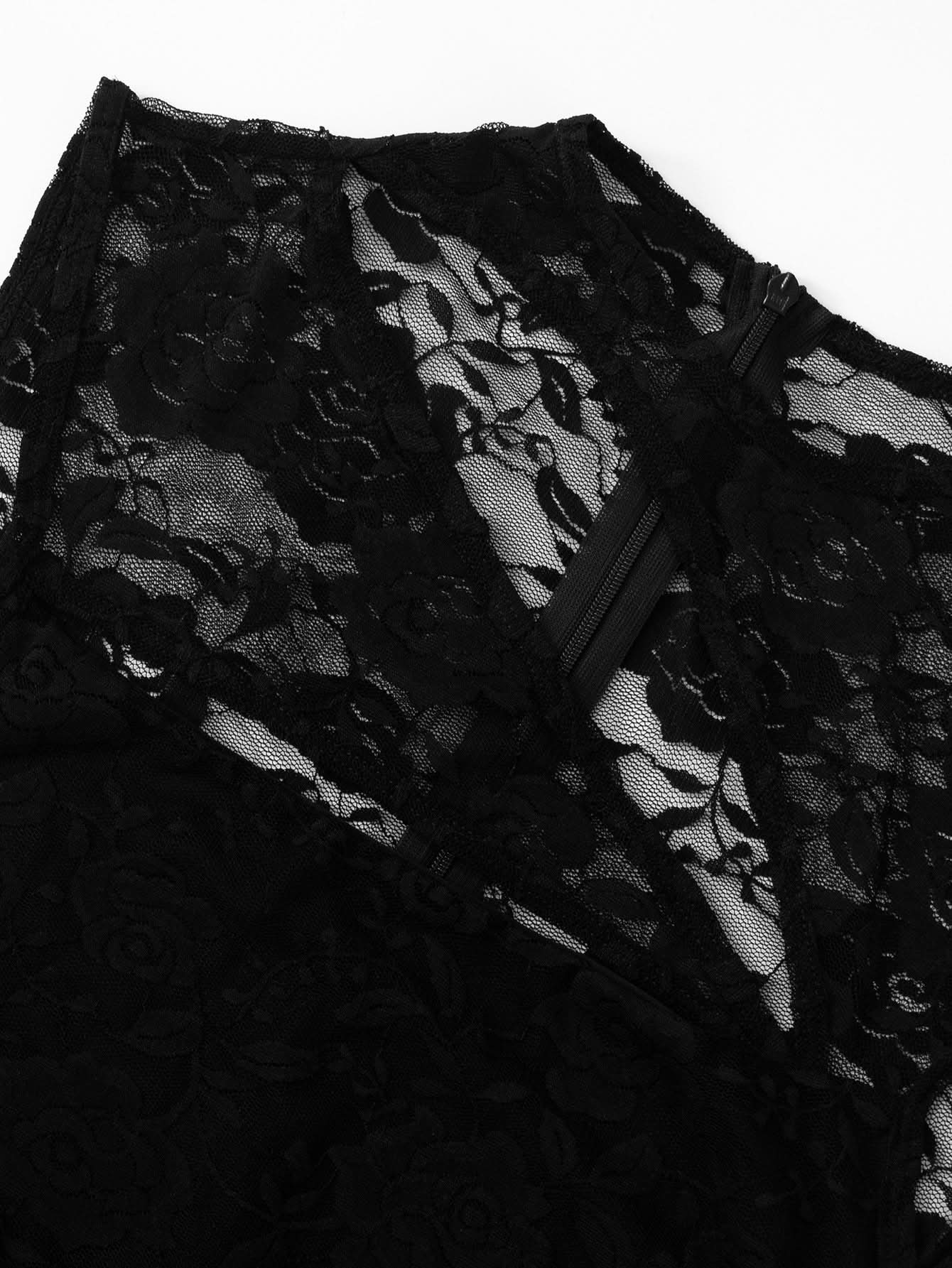 Bewitching Black Lace Cutout Romper - Daring Fall & Halloween Party Playsuit