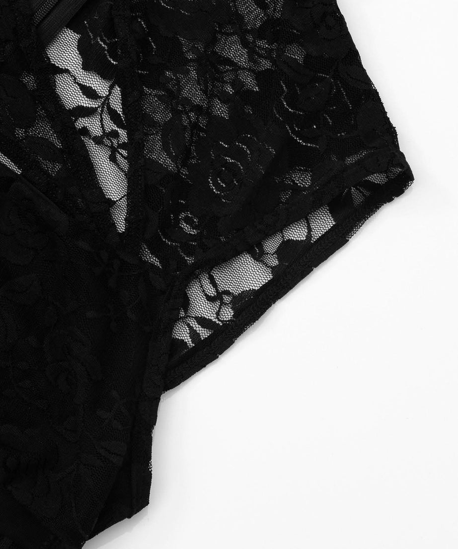 Bewitching Black Lace Cutout Romper - Daring Fall & Halloween Party Playsuit