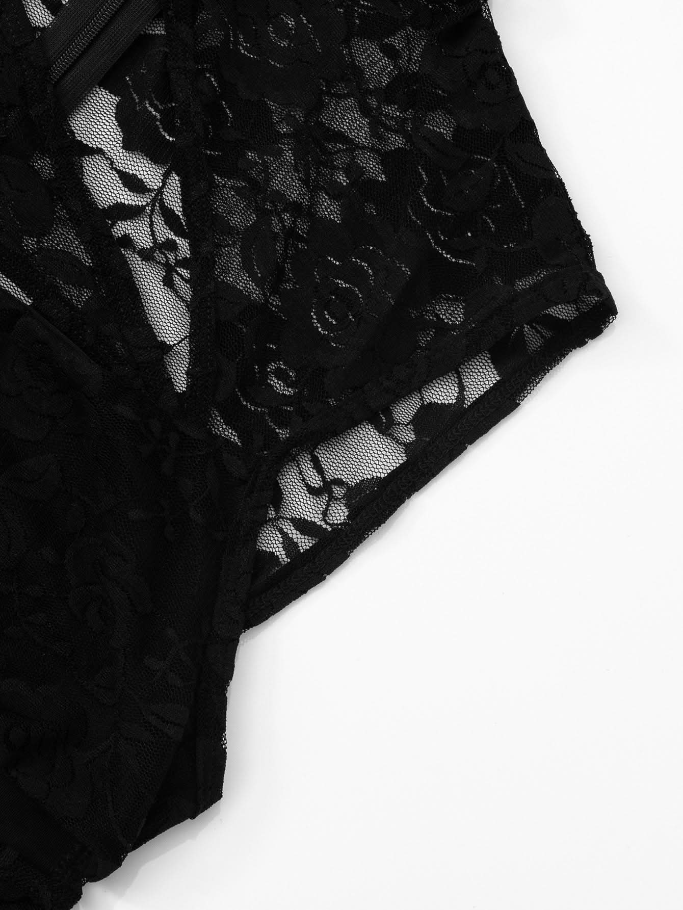 Bewitching Black Lace Cutout Romper - Daring Fall & Halloween Party Playsuit