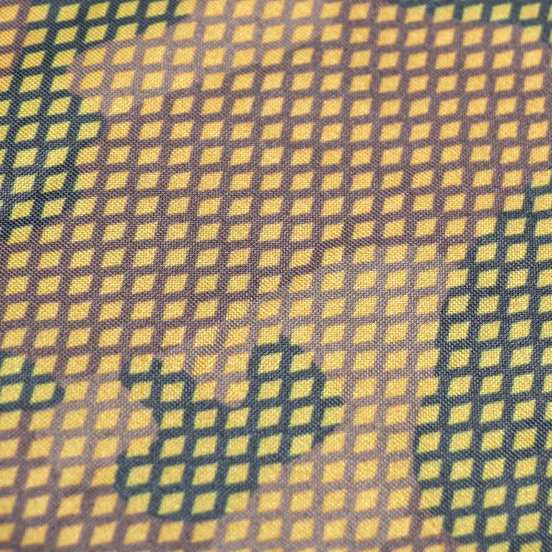 Edgy Fall Style: Camo Mesh One-Shoulder Cut-Out Crop Top with Adjustable Tie-Side