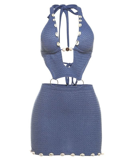Coastal Chic Crochet Seashell Halter & Mini Skirt Set – Your Ultimate Resort & Winter Sun Getaway Look