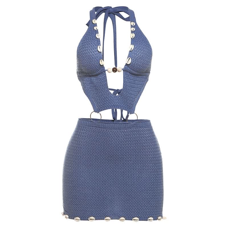 Coastal Chic Crochet Seashell Halter & Mini Skirt Set – Your Ultimate Resort & Winter Sun Getaway Look