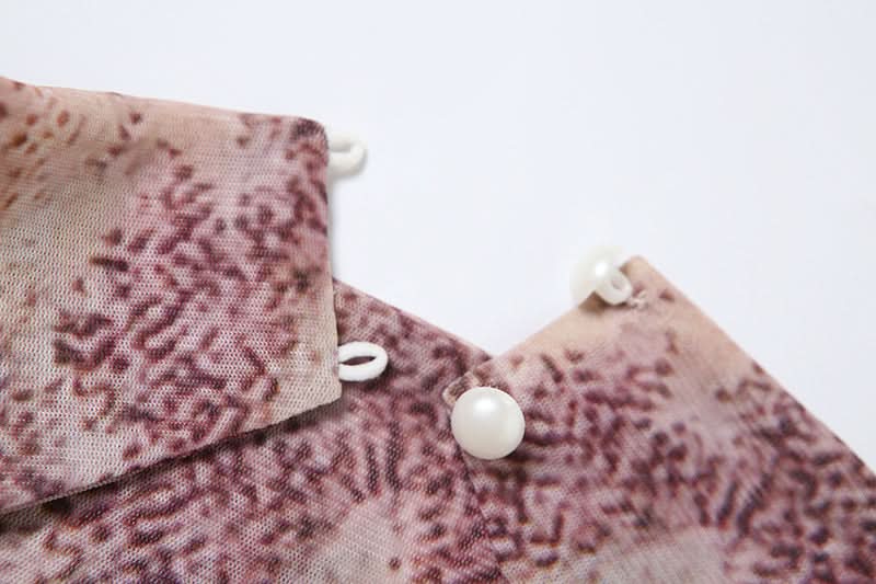 Wild Instincts Halter Top: Pink Leopard Print Mesh Plunge with Self-Tie | Fall & Party Ready