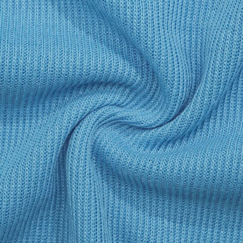 Stay Forever 18: Y2K Blue Ribbed Long Sleeve Crop Top | Trendy Lettuce Hem Fall Tee for Women