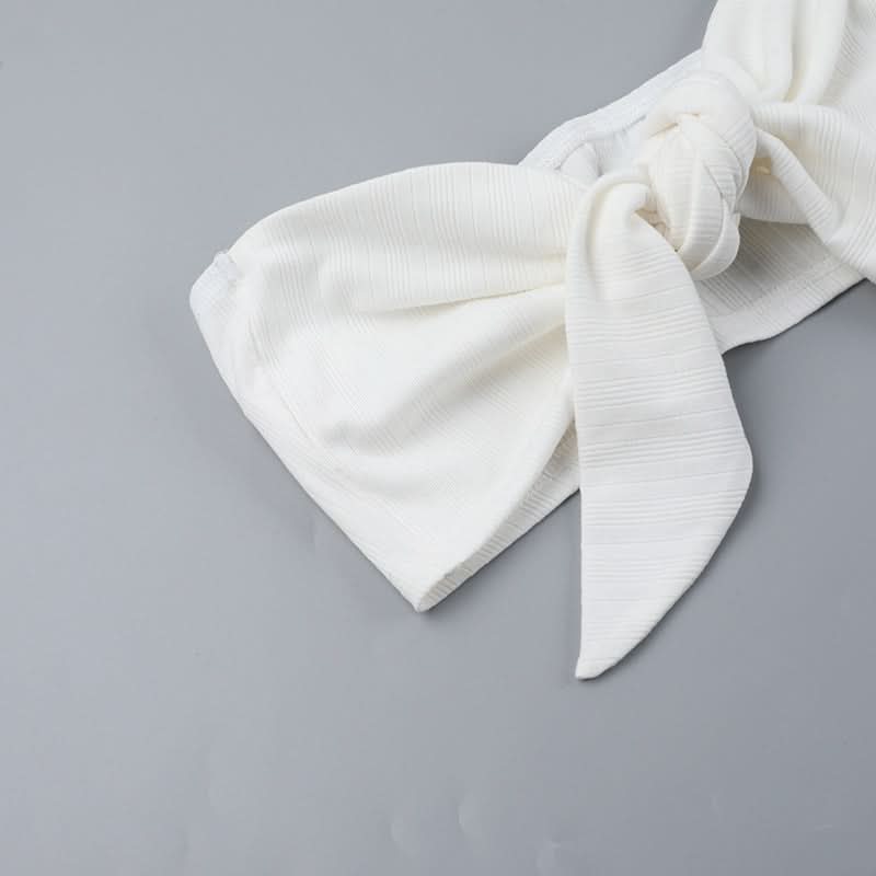 Dreamy White Knotted Tube Top & Ruffle Shorts Set - Your Ultimate Resort & Vacation Essential