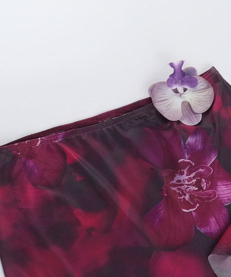 Fuchsia Dream Orchid Ruffle Two-Piece Set | Resort Chic Crop Top & Maxi Skirt