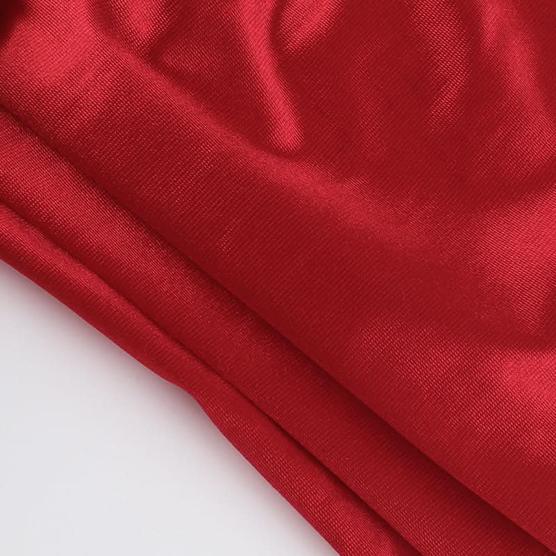 Luxe Ruby Red Satin Corset Top | Your Go-To for Fall & Holiday Glam