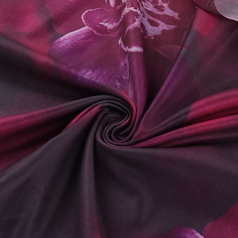 Fuchsia Dream Orchid Ruffle Two-Piece Set | Resort Chic Crop Top & Maxi Skirt