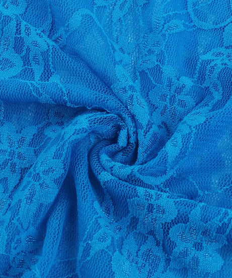 Siren Blue Lace Cut-Out Maxi Dress - Strapless Slit Glam for Nights Out & Resort Vacations