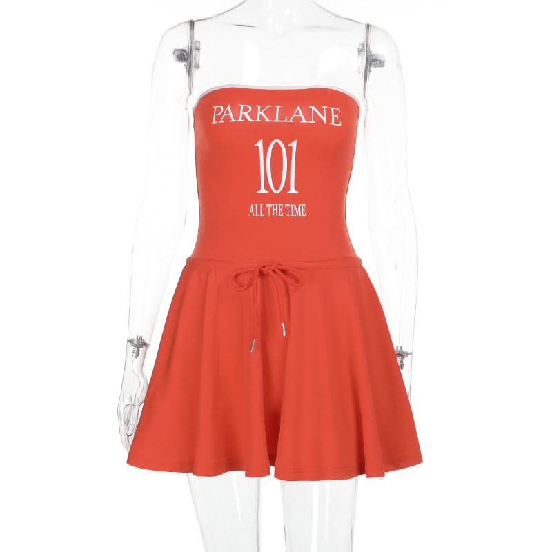 Game Day Ready: Parklane 101 Orange Tube Mini Dress - Sporty Skater Style for Fall