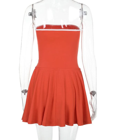 Game Day Ready: Parklane 101 Orange Tube Mini Dress - Sporty Skater Style for Fall