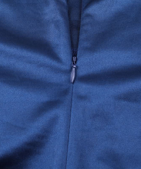 Midnight Blue Glamour: Ruched Satin Slit Maxi Dress – Your Go-To for Holiday Parties & New Year's Eve