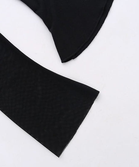 Bewitching Black Lace & Sheer Mesh Crop Top – Your Fall & Halloween Statement Piece