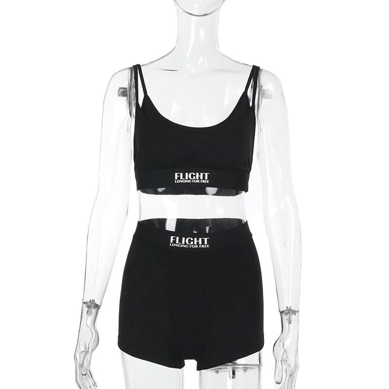 Flight Longing for Free" Cozy Black Bralette & Boyshort Set | Ultimate Fall Loungewear for Women