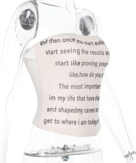 Her Story: Empowerment Quote Strapless Tube Top | Chic Bandeau for Fall Layering & Style