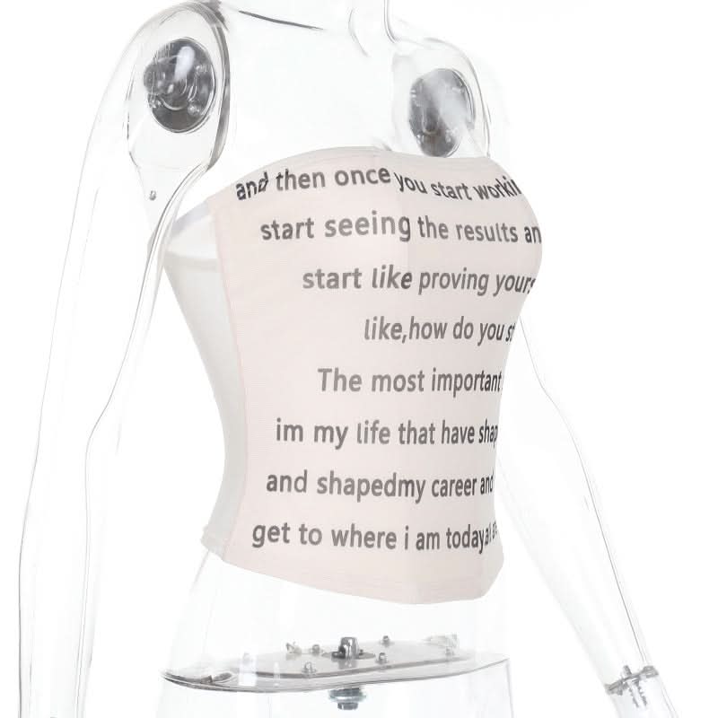 Her Story: Empowerment Quote Strapless Tube Top | Chic Bandeau for Fall Layering & Style