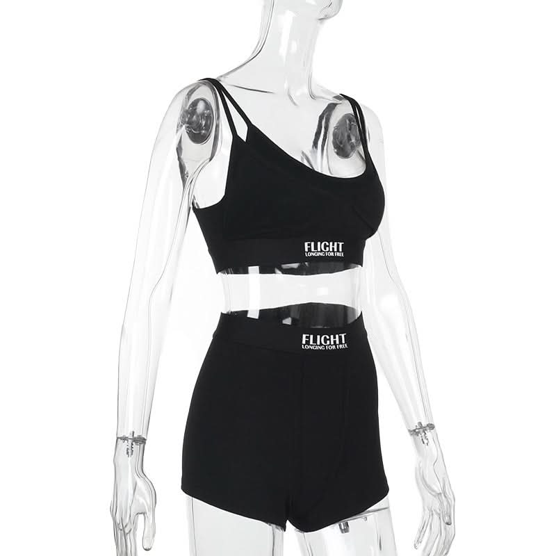 Flight Longing for Free" Cozy Black Bralette & Boyshort Set | Ultimate Fall Loungewear for Women