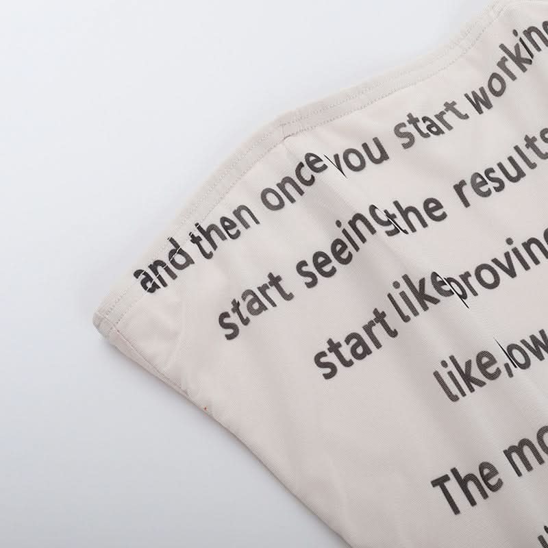 Her Story: Empowerment Quote Strapless Tube Top | Chic Bandeau for Fall Layering & Style