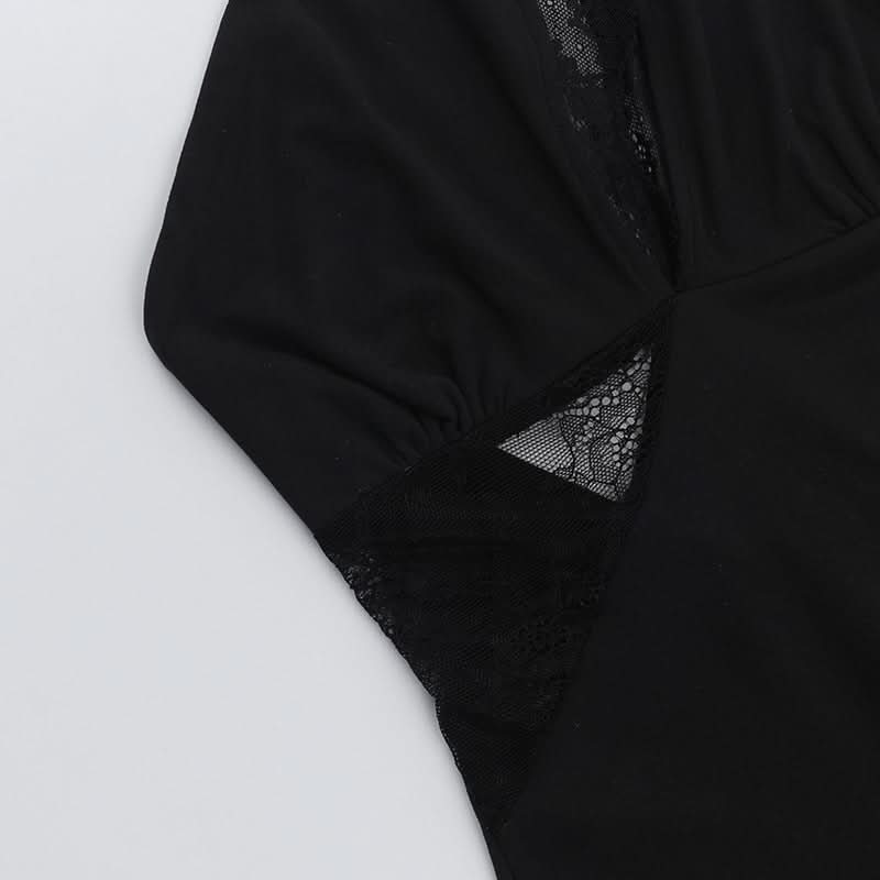 Daring Diva Black Lace Cut-Out One-Shoulder Mini Dress - Your Fall & Holiday Party Statement Piece