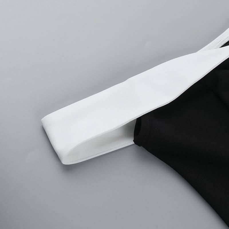 Chic Off-Shoulder Black & White Skater Mini Dress – Your Fall Party & Date Night Essential