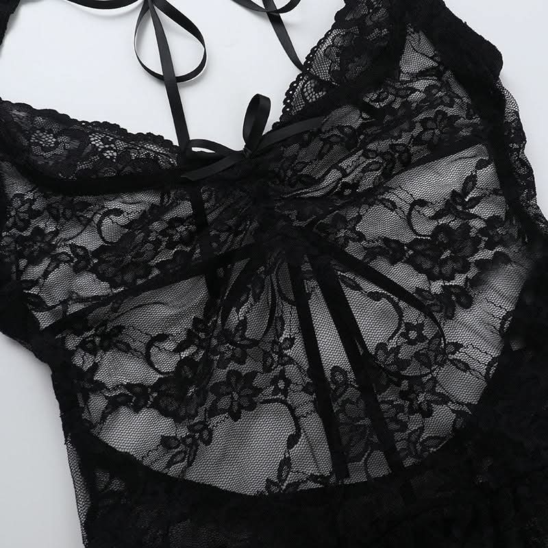 Romantic Black Lace Peplum Top – Sheer Elegance for Fall & Holiday Nights