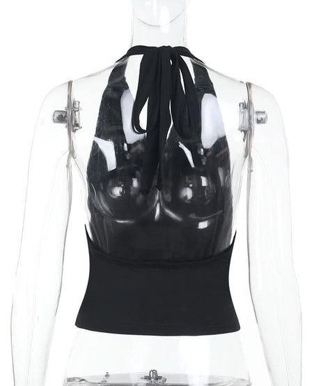 Effortless Chic Black Cowl Neck Halter Top - Your Fall & Holiday Go-To