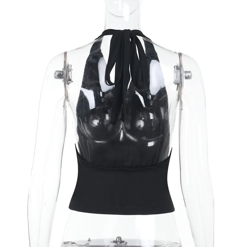 Effortless Chic Black Cowl Neck Halter Top - Your Fall & Holiday Go-To