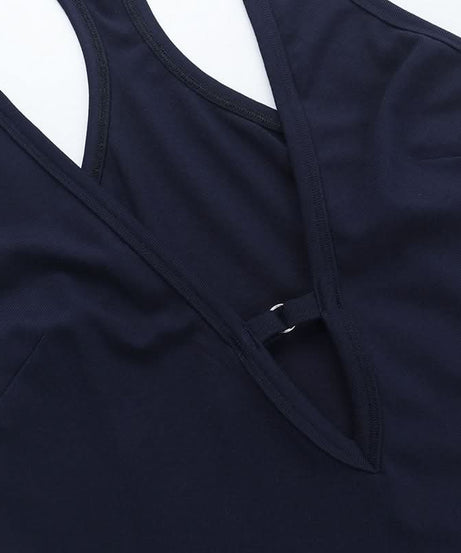 Sultry Deep V-Neck Cutout Tank Top – Your Fall & Holiday Party Statement