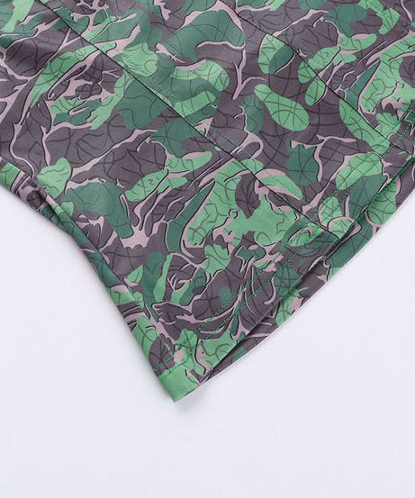 Chic Botanical Camo Strapless Backless Bustier Top - Fall Statement Style