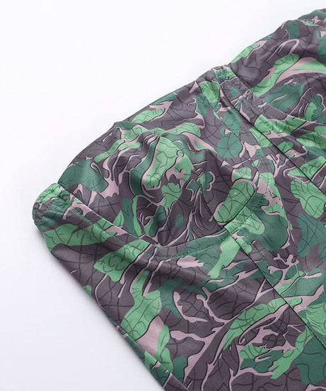 Chic Botanical Camo Strapless Backless Bustier Top - Fall Statement Style