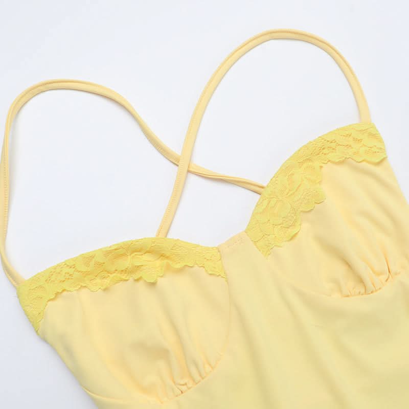 Radiant Butter Yellow Mermaid Maxi Dress - Sweetheart Lace & Crisscross Back | Fall Weddings & Resort Chic