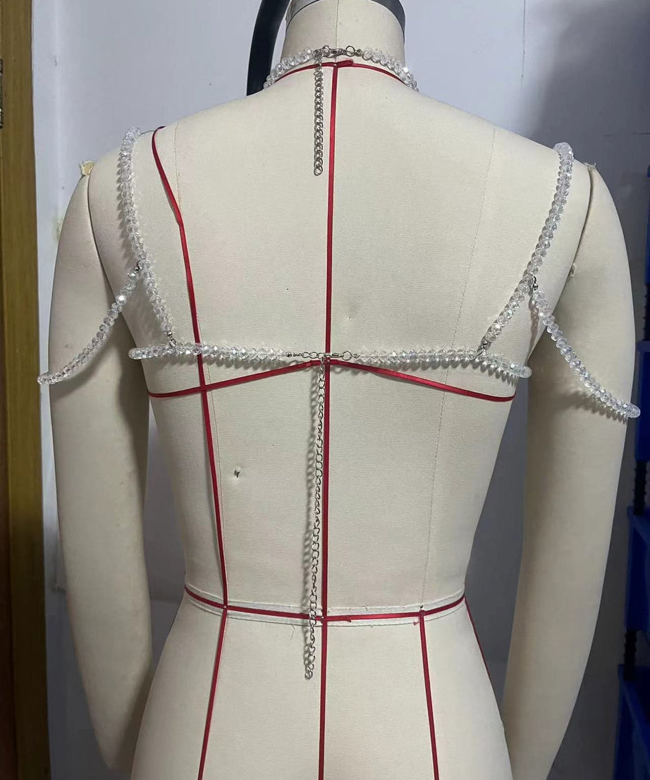 Dazzling Crystal Halter Backless Top | The Ultimate Holiday & NYE Statement Piece