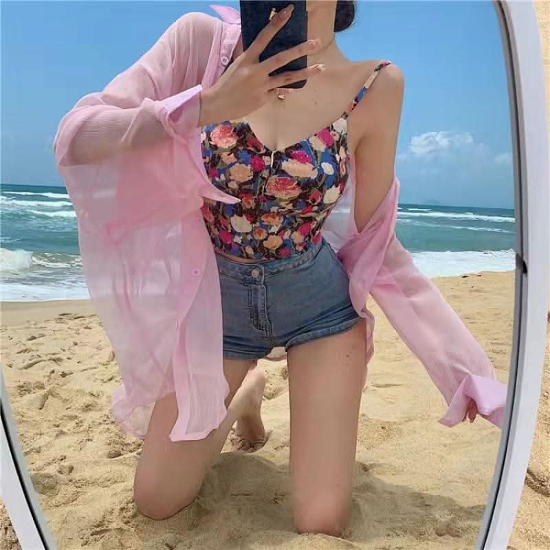 Tropical Escape Floral Smocked Padded Cami Top - Your Fall Getaway Essential