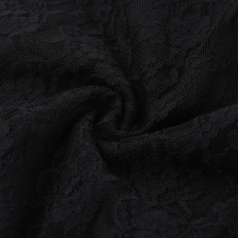 Gothic Glam: Rhinestone Cross Lace Tube Top - Spooky Chic for Halloween & Fall Nights